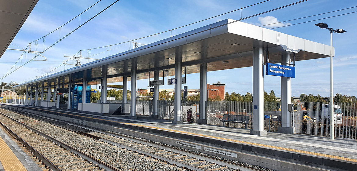 Pensilina Stazione ferroviaria Fontanarossa Catania